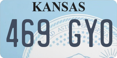 KS license plate 469GYO