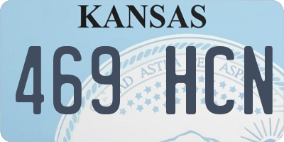 KS license plate 469HCN