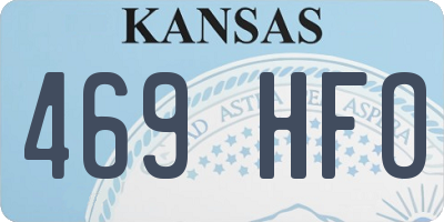 KS license plate 469HFO