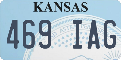 KS license plate 469IAG