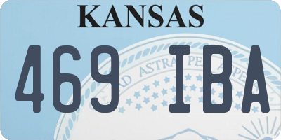 KS license plate 469IBA