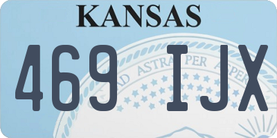 KS license plate 469IJX