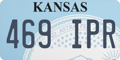 KS license plate 469IPR