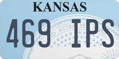 KS license plate 469IPS