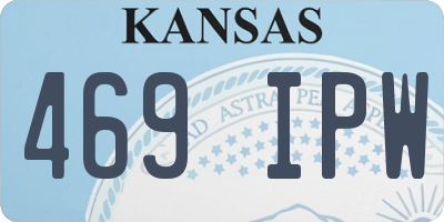 KS license plate 469IPW