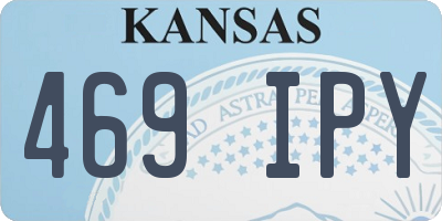 KS license plate 469IPY