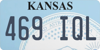 KS license plate 469IQL