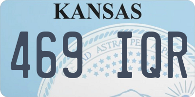 KS license plate 469IQR