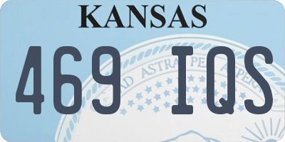 KS license plate 469IQS