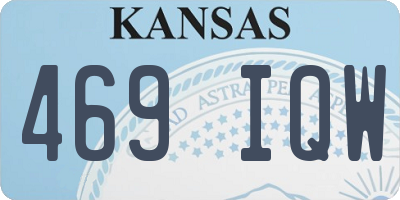 KS license plate 469IQW