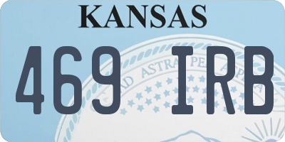 KS license plate 469IRB
