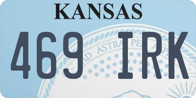 KS license plate 469IRK