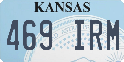 KS license plate 469IRM