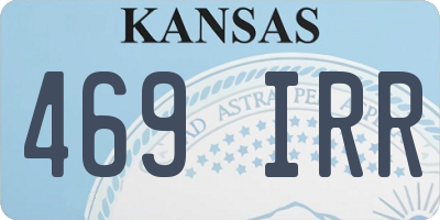 KS license plate 469IRR