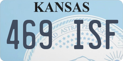 KS license plate 469ISF