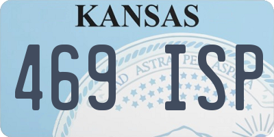 KS license plate 469ISP