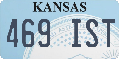 KS license plate 469IST