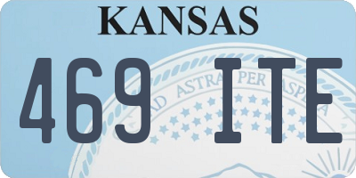 KS license plate 469ITE