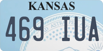 KS license plate 469IUA