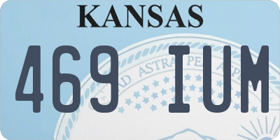 KS license plate 469IUM