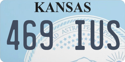 KS license plate 469IUS