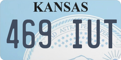 KS license plate 469IUT