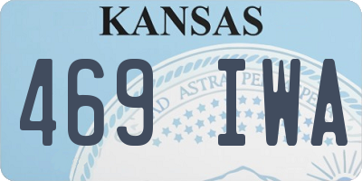 KS license plate 469IWA