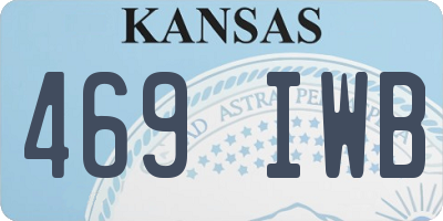 KS license plate 469IWB