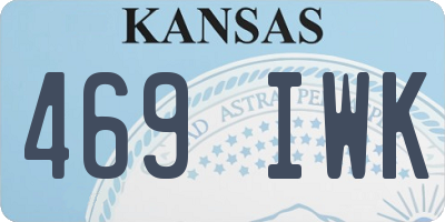 KS license plate 469IWK