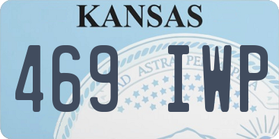 KS license plate 469IWP