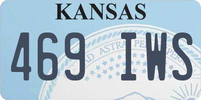 KS license plate 469IWS