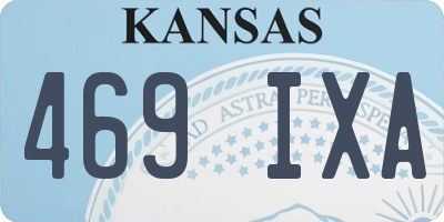 KS license plate 469IXA