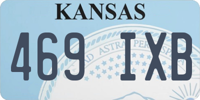 KS license plate 469IXB