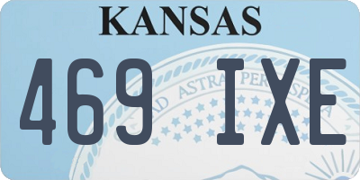 KS license plate 469IXE