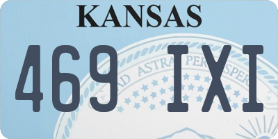 KS license plate 469IXI