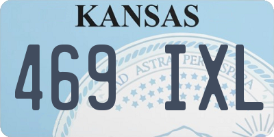 KS license plate 469IXL