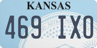KS license plate 469IXO