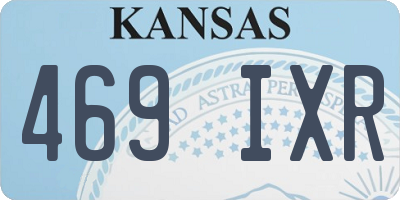 KS license plate 469IXR