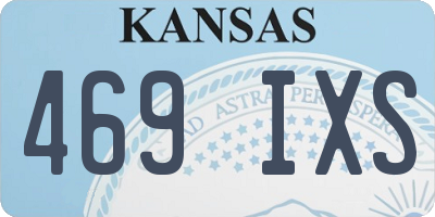 KS license plate 469IXS