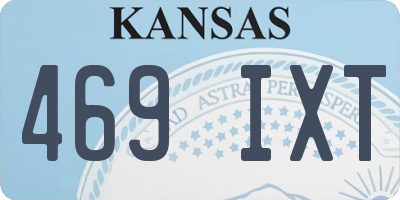 KS license plate 469IXT