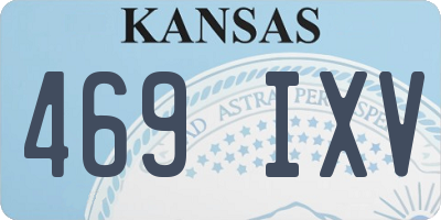 KS license plate 469IXV