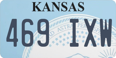 KS license plate 469IXW