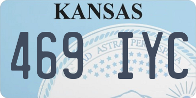 KS license plate 469IYC