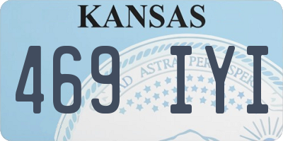 KS license plate 469IYI