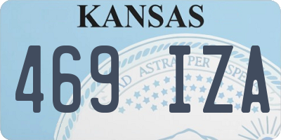 KS license plate 469IZA