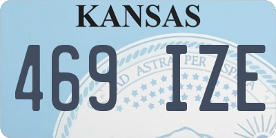 KS license plate 469IZE