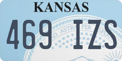 KS license plate 469IZS