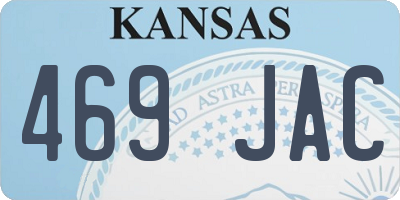 KS license plate 469JAC