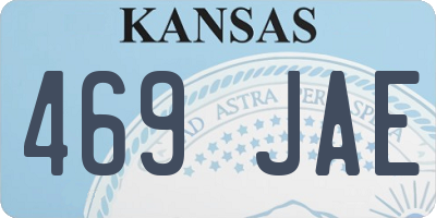 KS license plate 469JAE