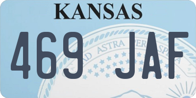 KS license plate 469JAF